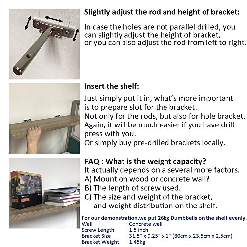 BIGTEDDY Adjustable Blind Shelf Floating Support Invisible Brackets, Concealed Mount for Home