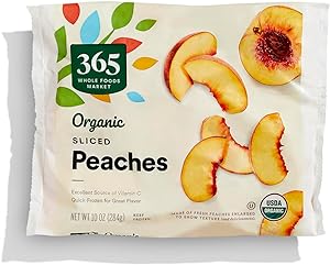 365 Everyday Value, Organic Sliced Peaches, 10 oz, (Frozen)