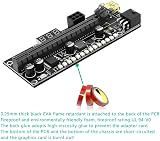 Hagsnec 6 PCIE Riser 1x to 16x 3.3V Digital Meter LED BTC Mining Extension Card view 4