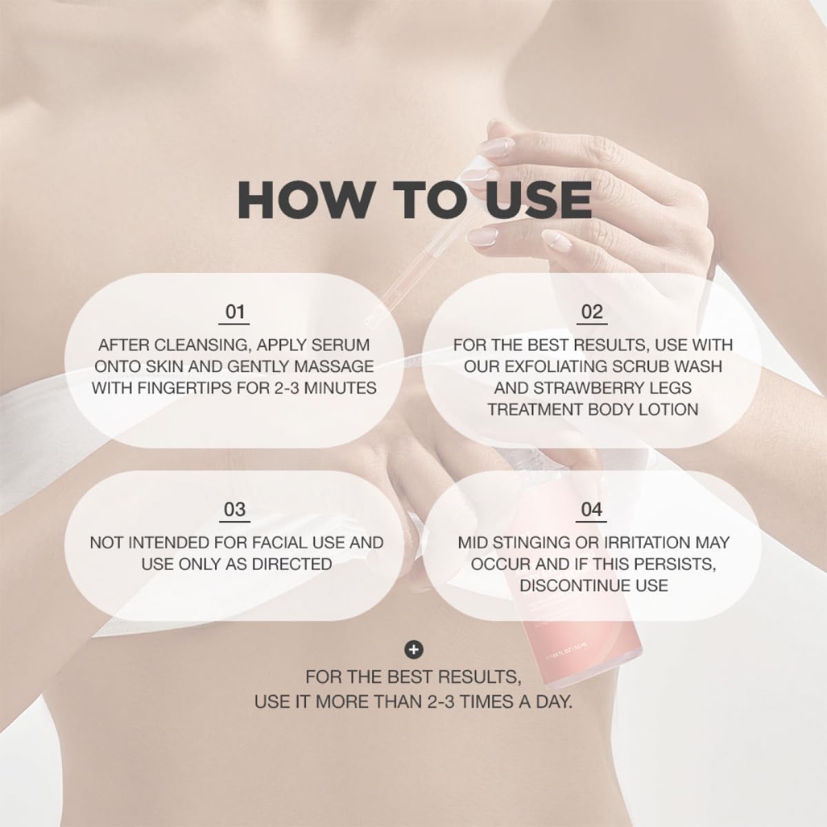 Strawberry Legs Treatment For Women Body Serum | Strawberry Legs Treatment For Women Exfoliating Body Serum | Chicken Skin Treatment Body Serum | Targets Strawberry Legs Treatment For Women