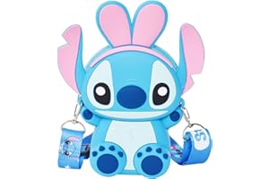 THOAML Kawaii Crossbody Handbag with Adjustable Shoulder Strap, Zipper Cute Mini Anime Coin Wallet Purse Shoulder Bag Coin Pouch Accessories Money Bag for Birthday Gifts - Blue