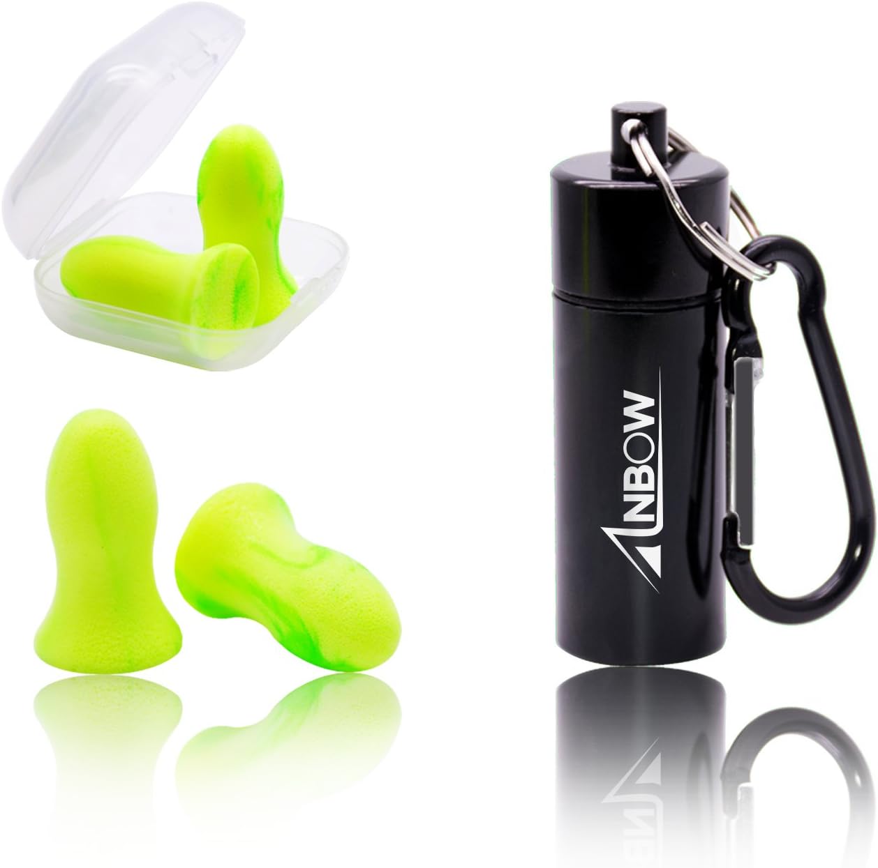 ANBOW Ear Plugs for Sleeping - Noise Cancelling Foam Earplugs for Sleep,Study,Concerts,Snoring,Construction Work, Ultra Soft & Reusable, 2 Pairs