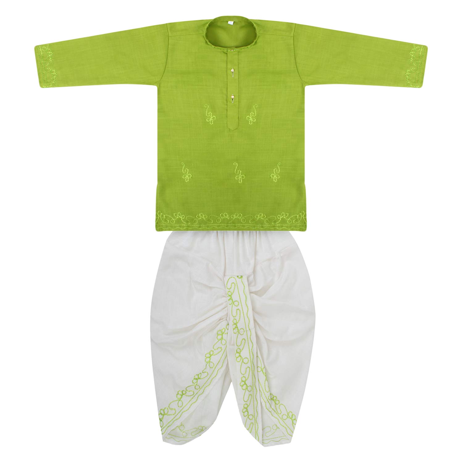 Baby Boys Embroidered Cotton Ethnic Wear Kurta with Dhoti