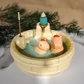 MOUGIGI White Capybara Backflow Incense Holder - Adorable Unique Design | Waterfall Effect for Relaxation & Aromatherapy | Perfect for Energy Cleansing,Yoga,Meditation,Zen Spaces, and Altar Decor