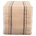 DII Jute Burlap Collection Kitchen Tabletop, Table Runner, 14x72, Double Border Gray