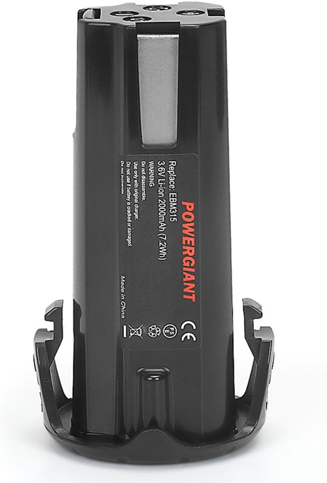 POWERGIANT 3.6V 2.0Ah Li-ion Replacement Battery for Hitachi EBM315 326263 326299 DB3DL DB3DL2 NT65GB NT50GS