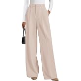 PRETTYGARDEN Pantalones de pierna ancha para mujer, moda 2026, otoño, cintura alta, trajes casuales de negocios, pantalones d