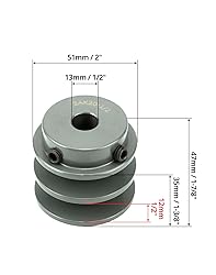 QWORK Double Groove Web Sheaves, 2.05"OD 1/2" Bore