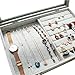 Wuligirl Glass Top Velvet Necklace Ring Jewelry Display Tray Storage Necklace Ring Organizer Showcase Lockable(Mix Jewelry)