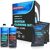 AquaDoc Pool Winterizing Kit for Closing Pools - Treats Up to 30,000 Gallons - Winter Closing Kit for Inground and Above Ground Pools - Winterizing Pool Chemicals Made in USA