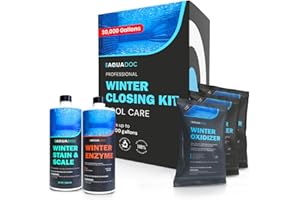 MAV AQUADOC AquaDoc Pool Winterizing Kit for Closing Pools - Treats Up to 30,000 Gallons - Winter Closing Kit for Inground and Above Ground Pools - Winterizing Pool Chemicals Made in USA