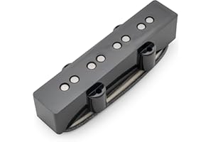 Musiclily Pro JB-70S Alnico 5 Single Coil Bridge Pickup 7.9K for Jazz Bass Style Bass, Black