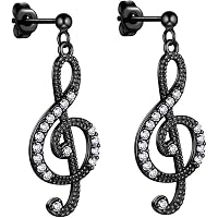 WEVENI Acrylic Anime Piano Dangle Earrings - Unique Music-Themed Novelty Jewelry For Women