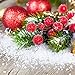 BBTO 200 Pieces Artificial Frosted Christmas Berries 12mm Mini Faux Flower Fruit on 100 Wire Stems for Christmas Tree Decorations, Flower Wreath Craft