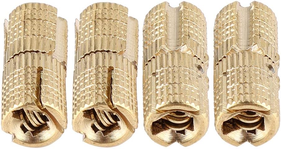 Zerodis 4Pcs Gold Barrel Hinge Brass Hidden Concealed Hinge 10mm Cabinet Gift Box Invisible Barrel Hinges with 180° Opening Angle for DIY Jewelry Box Hand Craft - Image 4