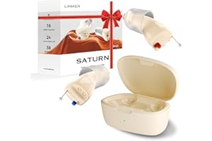 LINNER Saturn New 2025 OTC Hearing Aids for Senior & Adult, Rechargeable Amplifiers with Comfort Design, Noise Cancellation for Aid & Assist Hearing, Discreet & Nearly Invisible In-Ear Device