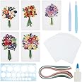 WEBEEDY DIY Quilling Kit Katzen & Blumen - 20 Sets Bastelzubehör Für Grußkarten