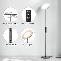 PreeOtti LED Floor Lamp with Remote, Touch