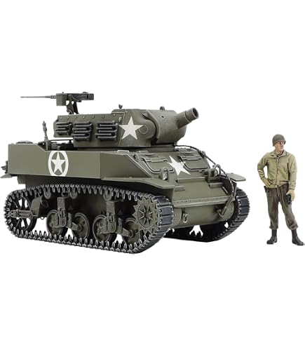 TAMIYA 1:48 M5A1 Stuart Light Tank – Kit Plastique à Monter – Seconde Guerre Mondiale