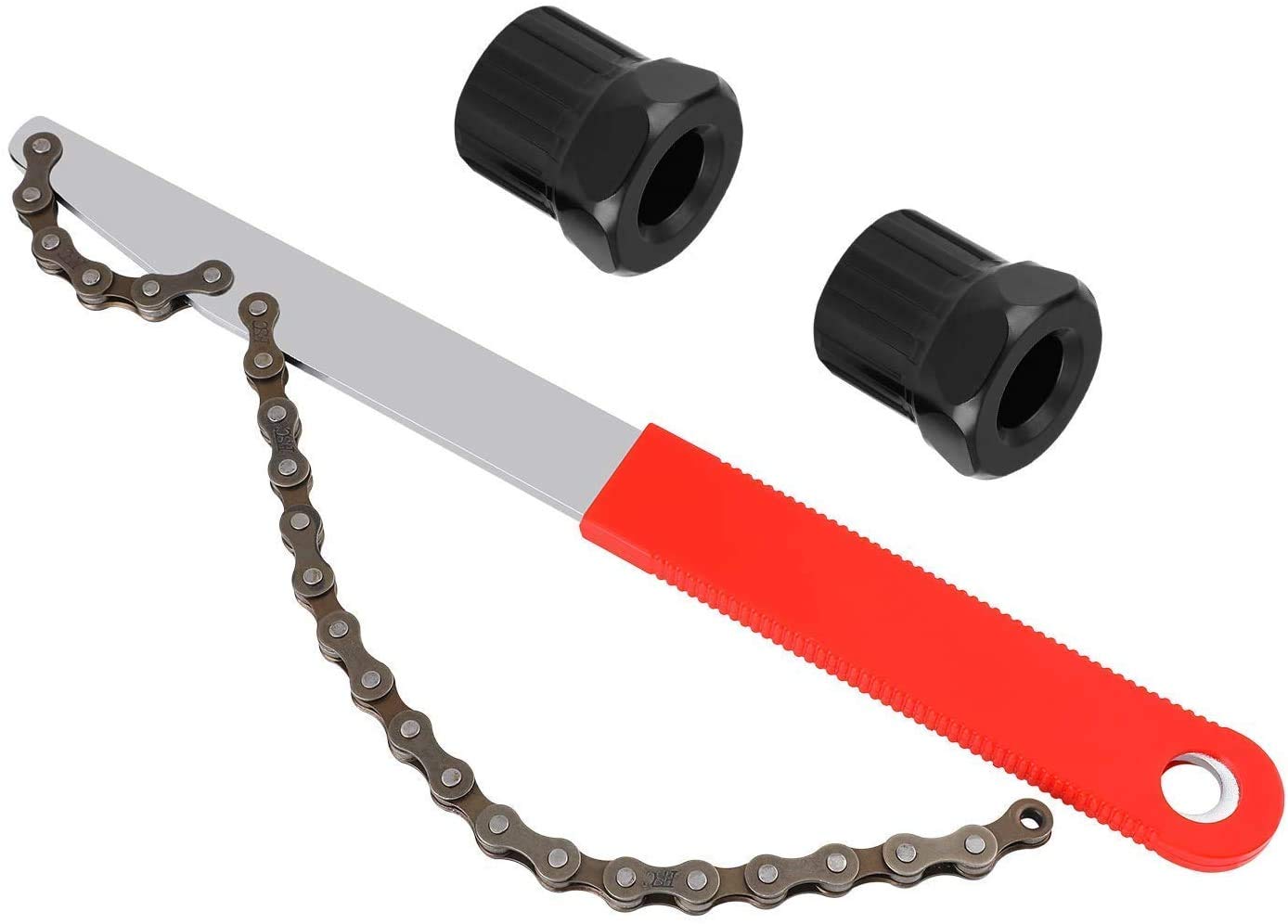 QKURT Bike Cassette Removal Tools Kit, 3 PCS Bike Chain Chain Whip Tools with Cassette Lockring for 7,8,9,10,11,12 Speed Chains - with Lockring Nut Tool