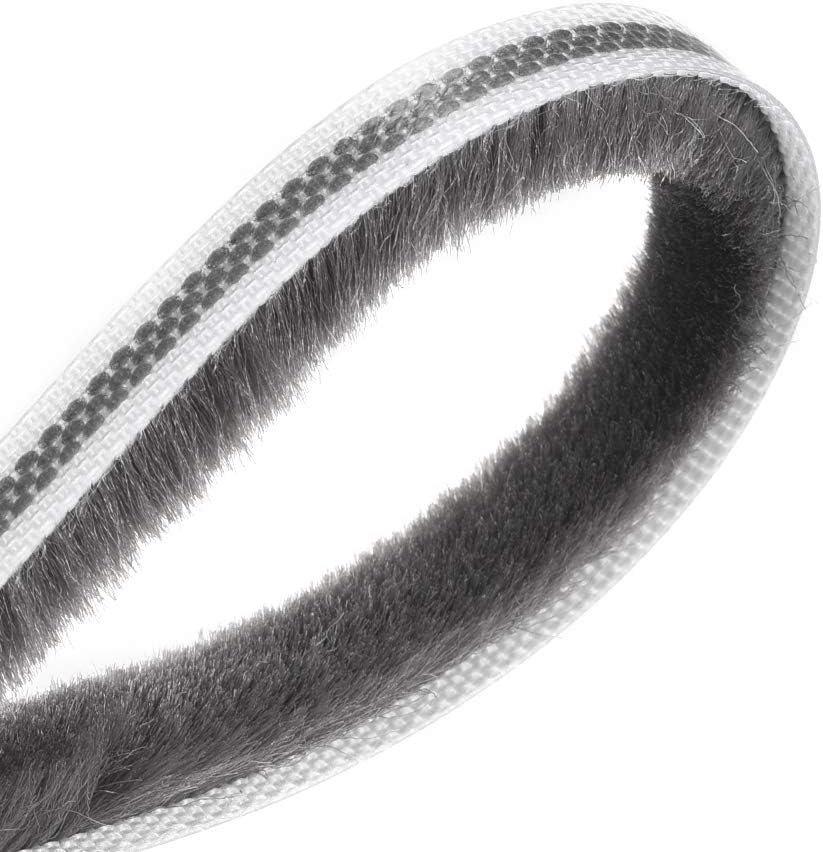 sourcing map Brush Weather Stripping, 5M/16.4Ft Card-Slot Seal Strip Pile Weatherstrip Door Sweep Brush for Door Window 7x8mm/WxH - Image 5