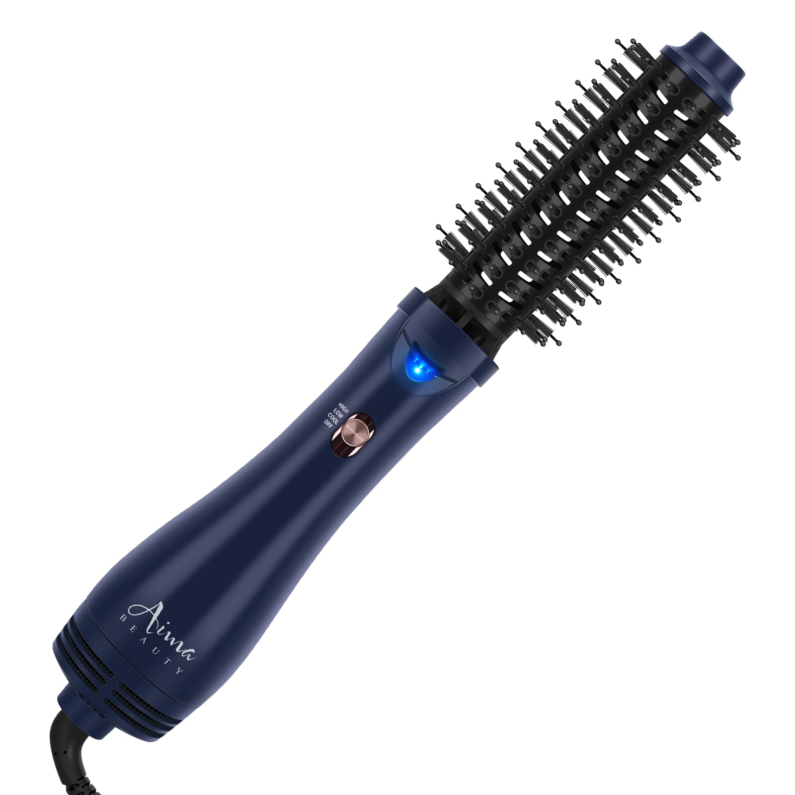 Photo 1 of Hair Dryer Brush, Aima Beauty 4-in-1 Upgrade Hot Air Straightener Curler Function for Women, Hair Styling Tools, Prussian Blue-Round