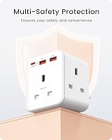 LENCENT 6-in-1 Cube Plug with 3 USB Fast Charge 20W PD QC 3.0 3250W view 5