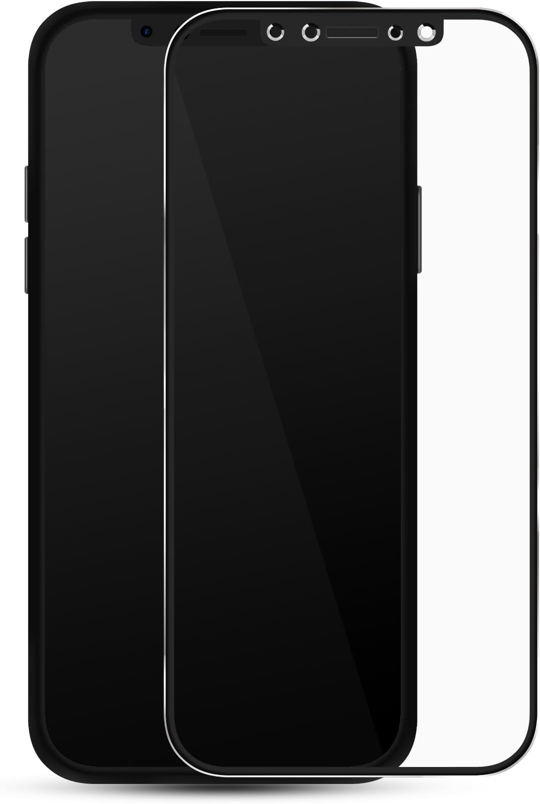 Invisible Premium Tempered Full Cover Phone Liquid Glass Screen Protector Liquid Technology 3D Curved Edge Tempered Glass Film for Phone X (black)