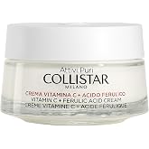 Collistar Attivi Puri Cream with Vitamin C and Ferulic Acid, Antioxidant Moisturising Face Cream for Brightening Effect, Protects Against Oxidative Stress for All Skin Types 50 ml