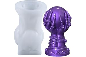MIMIRACLE Witch Hand Silicone Mold Candle Mold Soap Mould Aromatherapy DIY Casting Epoxy Mold for Resin, Wax, Soap, Clay Craft, Aroma Stone Moulds Cake Decorating Home Decoration -Ball
