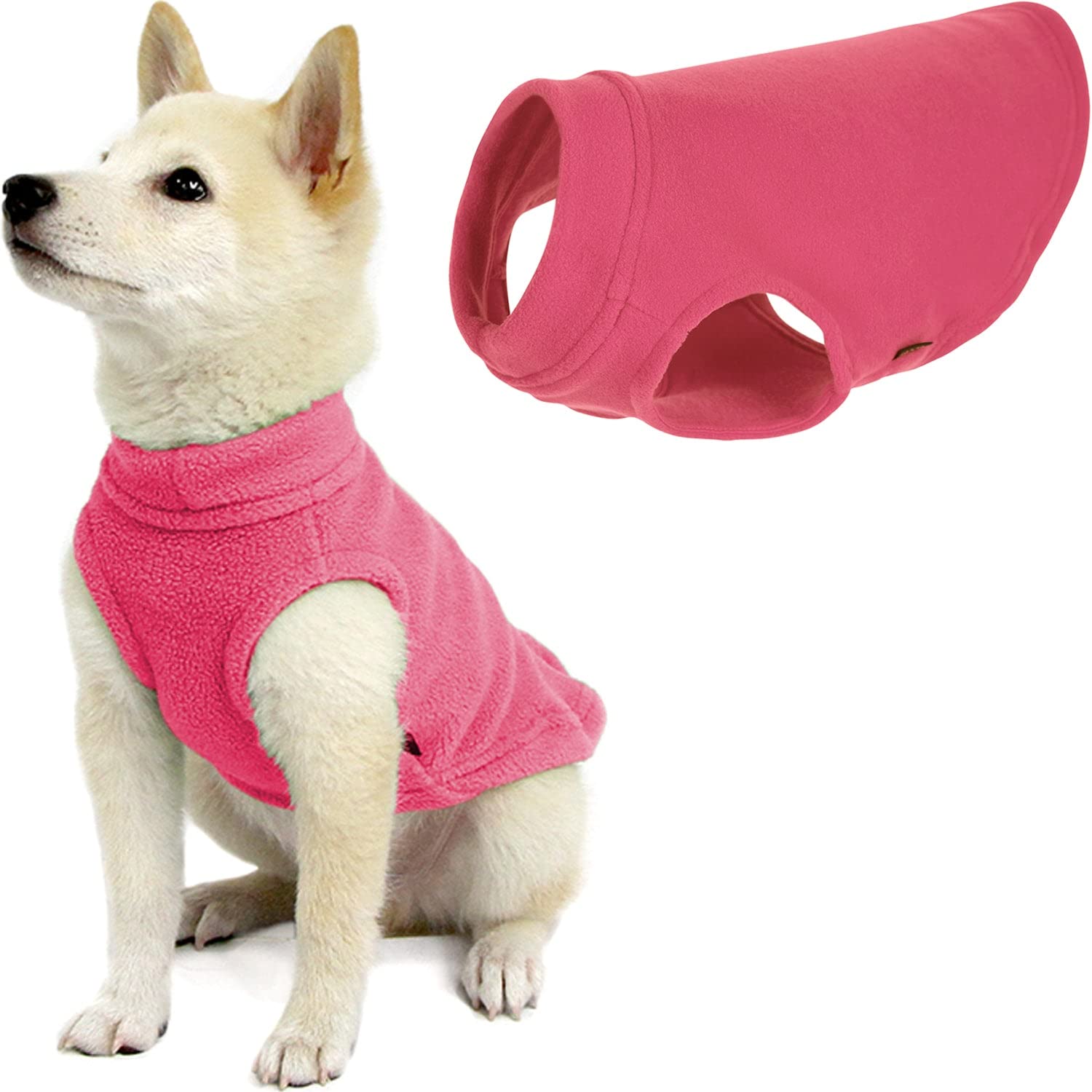 Gooby Stretch Fleece Pull Over Cold Weather Dog Vest, Medium, Pink โ image 1