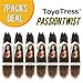 7Pcs Passion Twist Hair Ombre Blonde18 Inch Long Bohemian for Passion Twist Crochet Braiding Hair Itch Free Synthetic Fiber Natural Hair Extension (18
