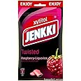 Jenkki Enjoy Twisted Raspberry - Licorice - Finnish - Xylitol - Chewing Gum - Bag 100g