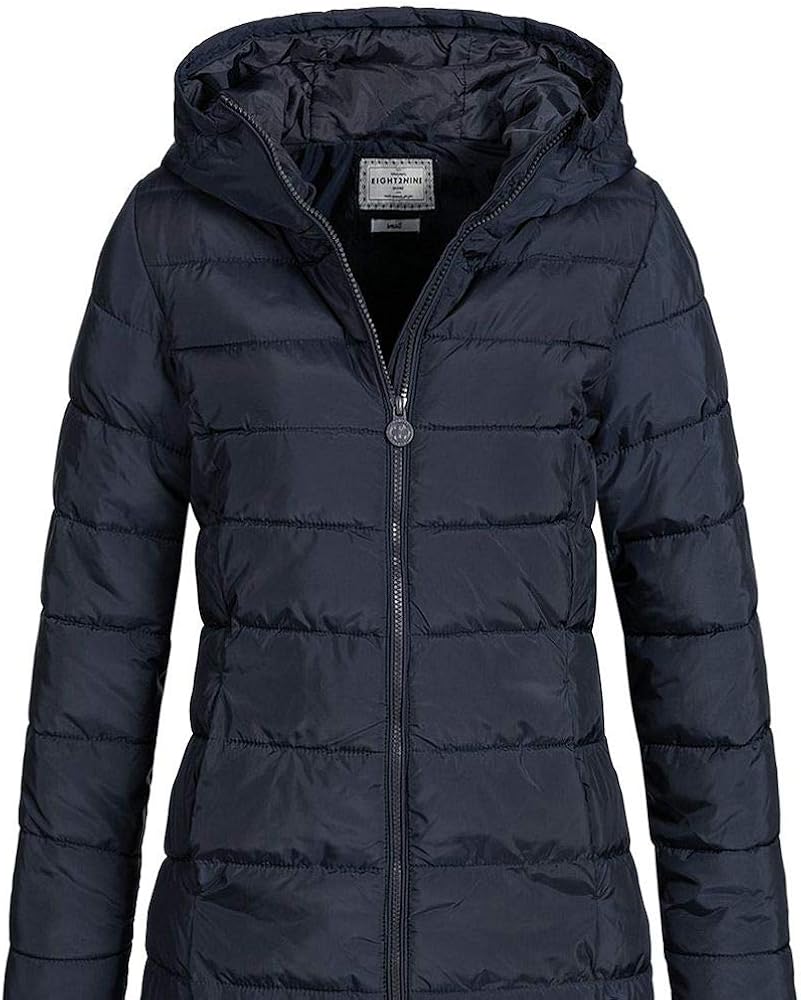Eight2nine Damen Steppmantel Letn 039 Lange Stepp Jacke Mit Kapuze Damen Bekleidung Suenaacampo Com