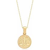 Gelin 14K Solid Gold Zodiac Sign Necklace for Women