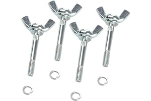 Kcgani 4 Packs Drywall Stilts Wing Bolt Replacement Kits, Stilts Replacement Accessories Wing Nut Kit, Iron Galvanized Wing Butterfly Screws Bolts for Drywall, Construction, Painting, Tripod