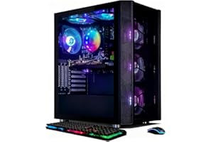 STGAubron Gaming PC Desktop Computer, Intel Core i7-6700 up to 4.0G, GeForce RTX 3060 12G, 32GB DDR4, 1TB SSD, WiFi, BT 5.0, RGB Fan x6, Windows 11 Home
