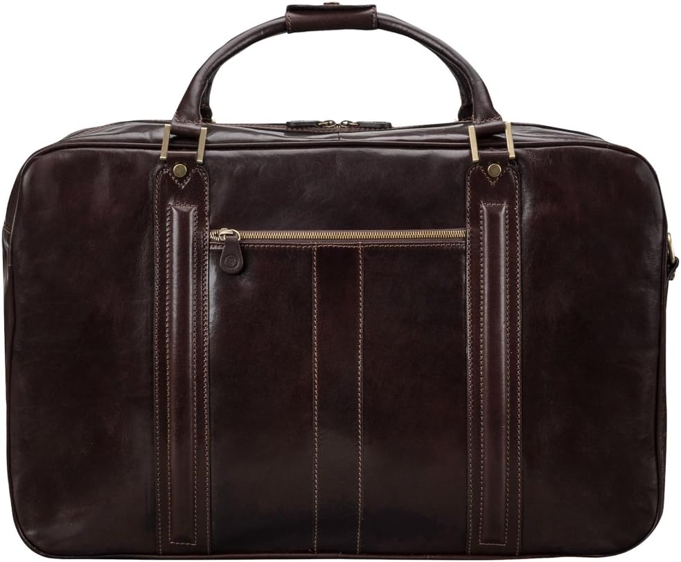 handmade leather suitcase