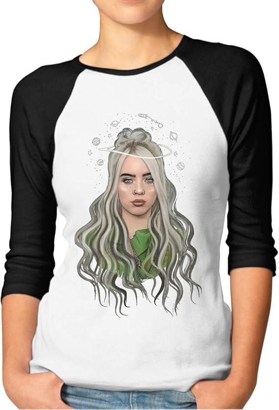 Amazon Co Jp Billie Eilish ビリー アイリッシュ レディース Tシャツ 七分袖 柔らかい トレーナー おしゃれ インナー ファッション 服 ファッション小物