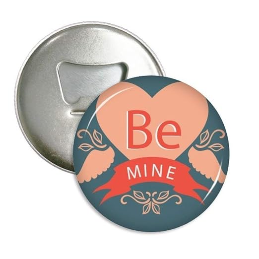 Día de San Valentín Rosa rojo Be Mine redondo abridor de botellas ...