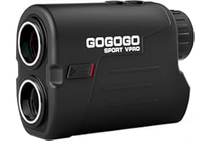 Gogogo Sport Vpro GS03 Laser Golf/Hunting Rangefinder, 1000/1200 Yards Laser Range Finder with 6X Magnification Ultra-Clear View, Lightweight, Slope, Pin-Seeker & Flag-Lock & Vibration