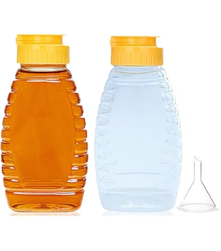 1/2pcs Plastic Bear Honey Bottle Empty Honey Squeeze Bottle Bulk Honey Bear Shaped Cup With Yellow Flip Top Lid Containers Honey Jar For Honey Juice Storing And Dispensing P 158705710