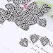 Monrocco 100 Pack Antique Silver Alloy Metal Heart Cross Charms Bulk for Bracelets Jewelry Making