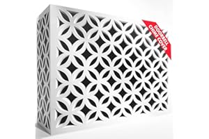 GCDS Home Doorbell Chime Cover Box Only, Aesthetic Wooden Door Bell Chime Box Design Cover for Home Upgrades, Easy Install Decorative Doorbell Cover Box Only, Universal Fit Door Bell Cover, White