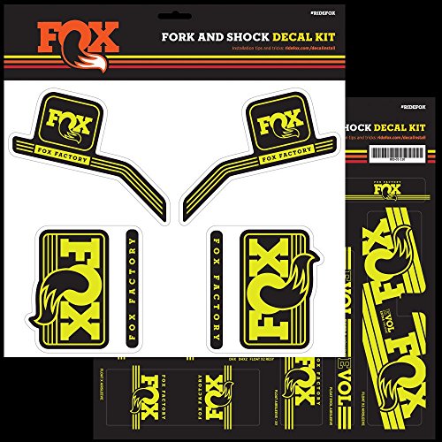 Fox Racing Mountain Fork 2016 Heritage Decal Sticker Set Yellow