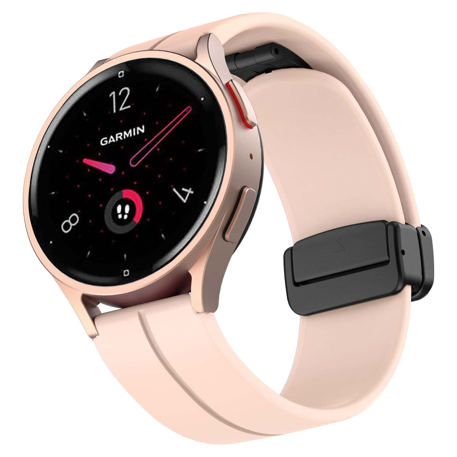 Strap for Garmin Venu 2S Silicone, 18mm Sport Watchband Replacement Strap for Venu 2S/Vivoactive 4S 40mm/Vivomove 3S/Fossil Women's Q Venture HR Gen 4/Gen 3/Withings Steel HR 36mm/Huawei Watch 1/Fit