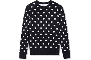 BOBOYOYO Girls Sweaters 100% Cotton Kids Sweater Holiday Teen Winter Pullover Crew Neck Long Sleeve Knit Top