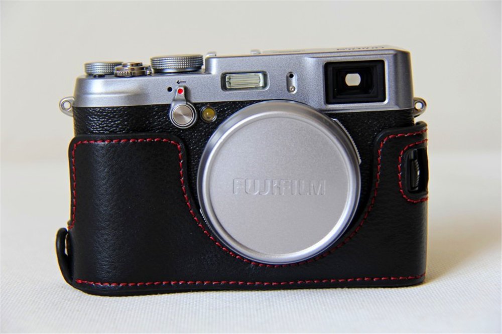 thumbnail image 2 of TP Original Genuine Leather Half Camera Case Bag Cover For Fujifilm X100T - Black 2 of 4