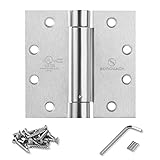 SORGMACH Satin Door Hinges 4.5 Inch Self Closing