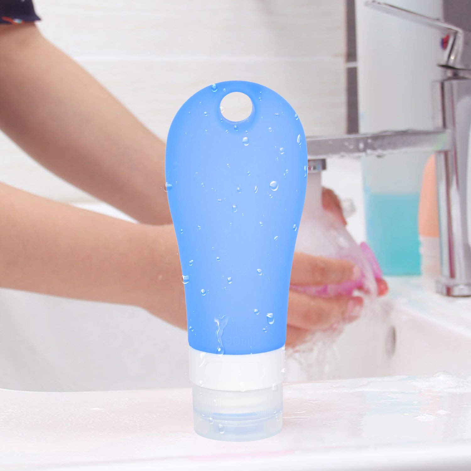 Silicone Travel Bottle, Elebor Portable Squeezable Refillable Bottles Containers Travel Bottles Organizers for Shampoo,Lotion, Cream, Toiletries, TSA Airline Approved